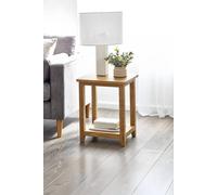 Julian Bowen Mallory Side Table with Shelf in Light Oak Julian Bowen Light Oak