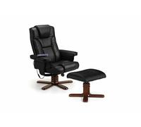 Julian Bowen Malmo Brown and Black Massage Swivel & Recline Chair