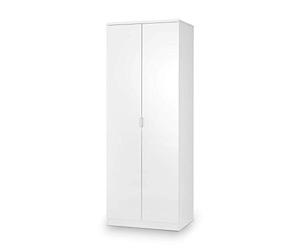 Julian Bowen Manhattan 2 Door Wardrobe - White High Gloss Wardrobes