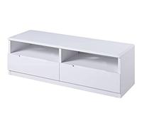 Manhattan TV Unit with 2 Drawers 1.3m White - Julian Bowen | TJ Hughes