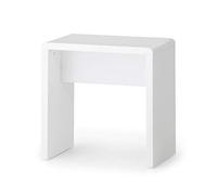Julian Bowen Manhattan Dressing Stool, White - H46 x W45 x D30cm