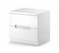 Julian Bowen Manhattan 2 Drawer Bedside - White