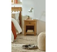 Julian Bowen Marlborough Single Drawer White Oak Bedside Table - Wood - Wilko