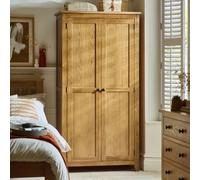 Julian Bowen Marlborough 2 Door Wardrobe With Shelf - Solid Oak