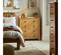 Julian Bowen Marlborough 4 Drawer White Oak Chest of Drawers - Wood - Wilko