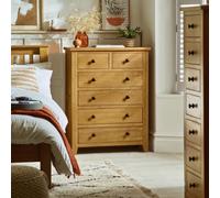 Julian Bowen Marlborough 6 Drawer Chest (4+2) - Solid Oak