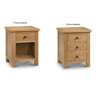 Julian Bowen Marlborough Oak Bedside Table/Nightstand/Bedside Cabinet Chest