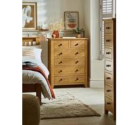Julian Bowen Marlborough Ready Assembled 4 + 2 Drawer Chest Oak