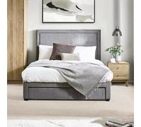 Julian Bowen Mayfair 135Cm Double Grey Chenille Storage Bed With 4 Drawers