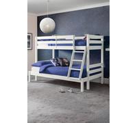 Julian Bowen Merlin Triple Sleeper Bunk Bed in White | Size: Single Julian Bowen White Single