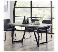 Julian Bowen Miller Concrete 6 Seater Dining Table - Black