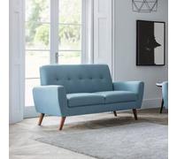 Julian Bowen Monza 2 Seater Compact Retro Sofa - Blue