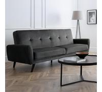 Julian Bowen Monza 2 Seater In Dark Grey Velvet