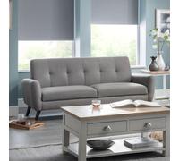 Julian Bowen Monza 3 Seater Compact Retro Sofa Grey, Grey