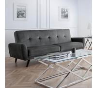 Julian Bowen Monza 3 Seater In Dark Grey Velvet