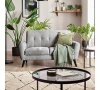 Julian Bowen Monza 2 Seater Sofa In Mobus Fabric - Dove, Grey