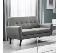 Julian Bowen Grey Fabric Monza 2 Seater Sofa