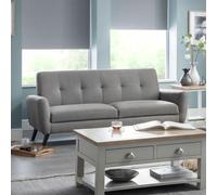 Julian Bowen Grey Fabric Monza 3 Seater Sofa - Comfortable and Stylish Seating for Living Rooms