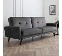 Julian Bowen Monza Sofabed In Dark Grey Velvet