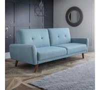 Julian Bowen Monza Upholstered 3 Seater Sofa Bed - Blue Linen