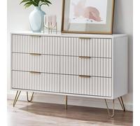 Julian Bowen Murano 6 Drawer Chest - Matt White, White
