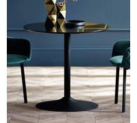 Julian Bowen Nero 80cm Round Table - Black, Black