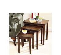 Julian Bowen Nest of 3 Tables - Light & Large in Dark Brown Julian Bowen Dark Brown