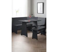 Julian Bowen Newport 6 Seater Corner Dining Set Anthracite - Grey - Wilko