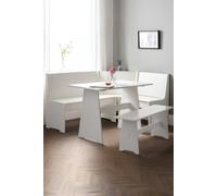 Julian Bowen Newport Corner Dining Set With Storage Bench White