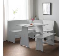 Julian Bowen Newport Corner Dining Set With Storage Bench - Dove Grey