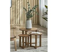 Julian Bowen Nidri Oak Nest of Tables Oak