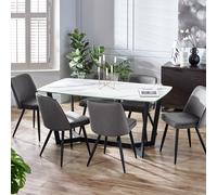 Olympus White Marble Dining Table