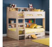 Julian Bowen Orion Sonoma Oak Single Drawer Bunk Bed - Wood - Wilko
