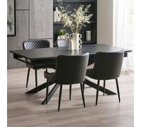 Julian Bowen Osaka Extending Dining Table, Black
