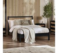 Julian Bowen Padstow Rattan Double Black Bed Frame - Wilko