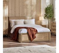 Julian Bowen Padstow Ottoman Double Oak Bed Frame - Brown - Wilko
