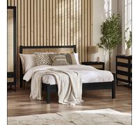 Julian Bowen Padstow 150Cm King Black Rattan Effect Bed