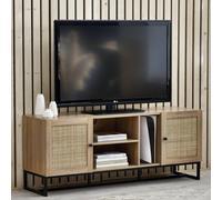 Julian Bowen Padstow 2 Door 2 Shelf Oak TV Unit - Size: 40 x 150 x 60cm - Wood - Wilko
