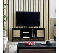 Julian Bowen Padstow 2 Door 3 Shelf Tv Unit Unit - Black Oak Effect