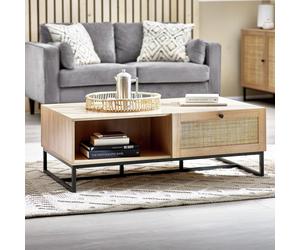 Julian Bowen Padstow 2 Drawer Coffee Table - Natural