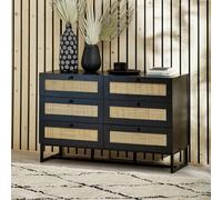 Padstow 6 Drawer Chest - Black