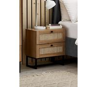 Julian Bowen Padstow 2 Drawer Bedside - Oak