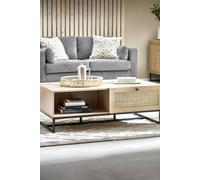 Julian Bowen Padstow Rattan Coffee Table in Light Oak Julian Bowen Light Oak