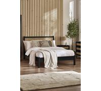 Julian Bowen Padstow Rattan 150cm King Bed - Black, Black