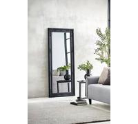 Julian Bowen Palais Mirror Full Length - Antique Leaner or Wall Mounted, Glass, 170cm x 70cm, Full Body Mirror for Bedroom, Living Room & Dressing Room - Black