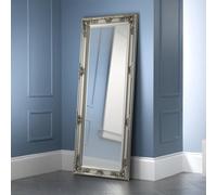 Julian Bowen Palais Pewter Lean-To Mirror, Wood Frame, Rectangular, Full Length, Freestanding, 170 X 70 X 6Cm