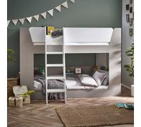 Julian Bowen Parsec 90Cm Single Taupe And White Bunk Bed