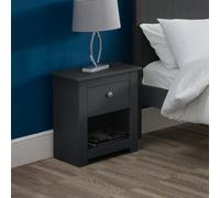 Julian Bowen Radley 1 Drawer Bedside With Shelf - Anthracite