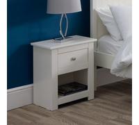Julian Bowen Radley 1 Drawer Bedside With Shelf - Surf White