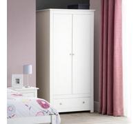 Julian Bowen Radley 2 Door 1 Drawer Wardrobe With Shelf - Surf White